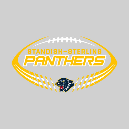 Standish-Sterling Panthers - Football - Football Shape with Mascot