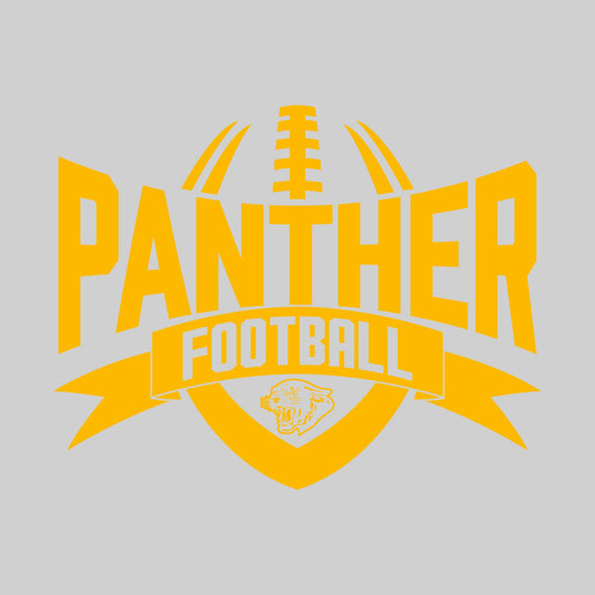 Standish-Sterling Panthers - Football - Mascot Name with Football Shape and Banner