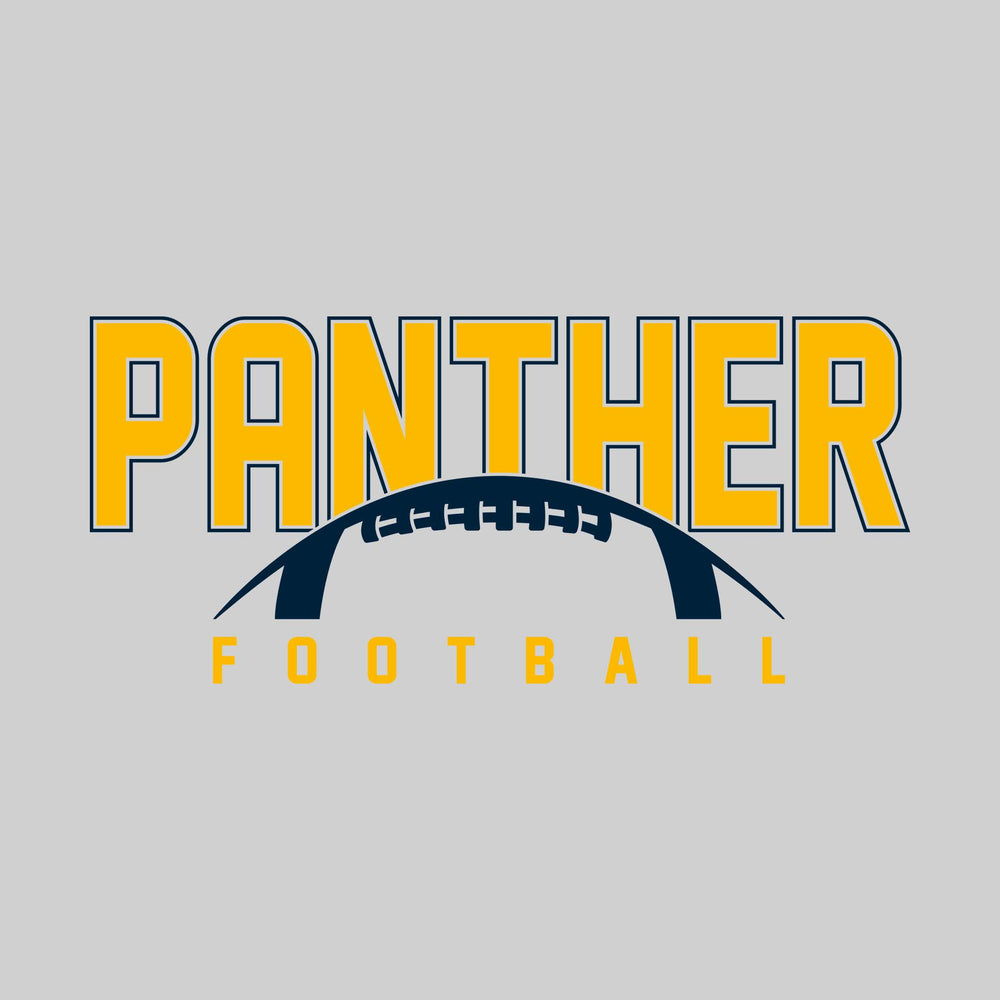 Standish-Sterling Panthers - Football - Outlined Panther with Half Football Shape