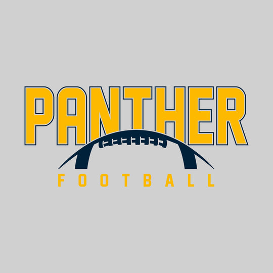 Standish-Sterling Panthers - Football - Outlined Panther with Half Football Shape