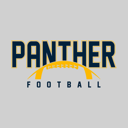 Standish-Sterling Panthers - Football - Outlined Panther with Half Football Shape