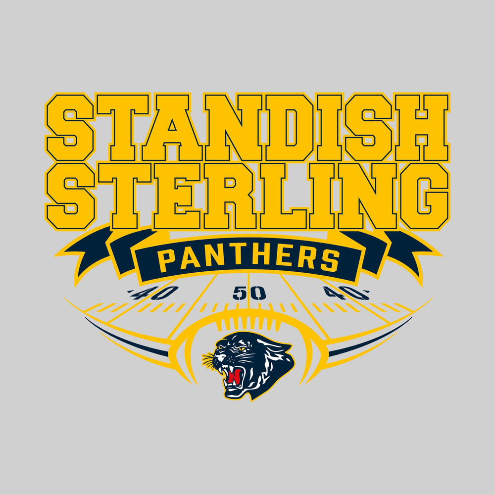 Standish-Sterling Panthers - Football - School Name with Banner and Yard Lines