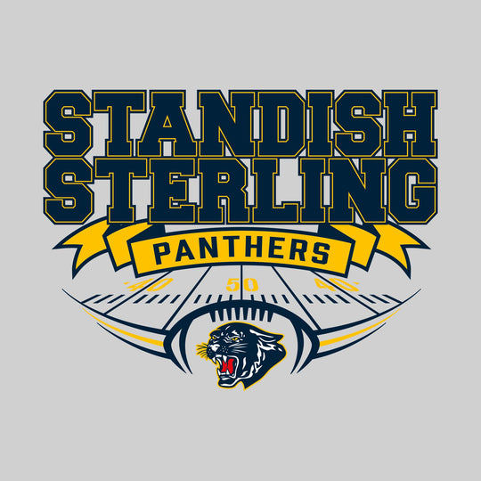 Standish-Sterling Panthers - Football - School Name with Banner and Yard Lines