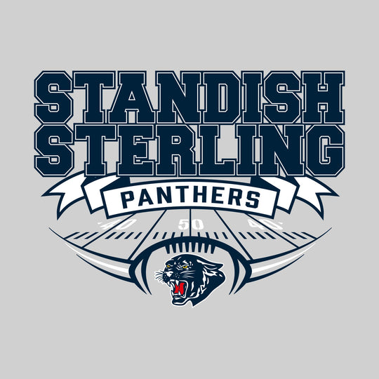 Standish-Sterling Panthers - Football - School Name with Banner and Yard Lines