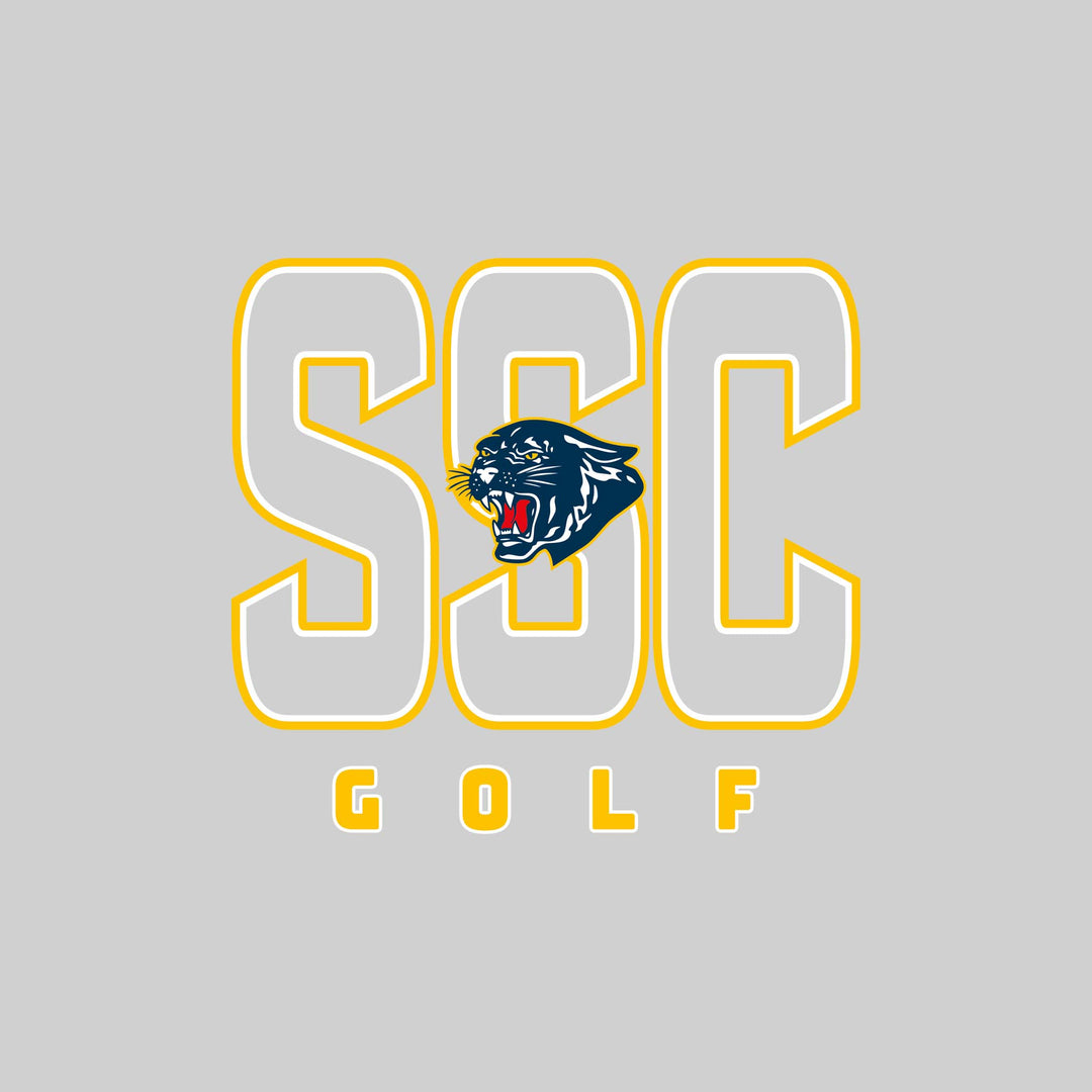 Standish-Sterling Panthers - Golf - Outlined Letters Over Golf with Mascot