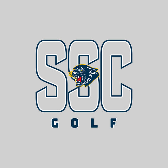 Standish-Sterling Panthers - Golf - Outlined Letters Over Golf with Mascot