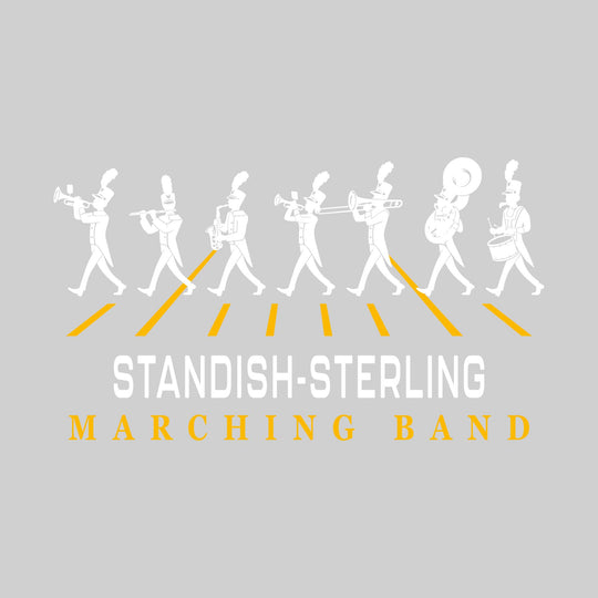 Standish-Sterling Panthers - Marching Band - Marching Band Silhouettes with Yard Lines