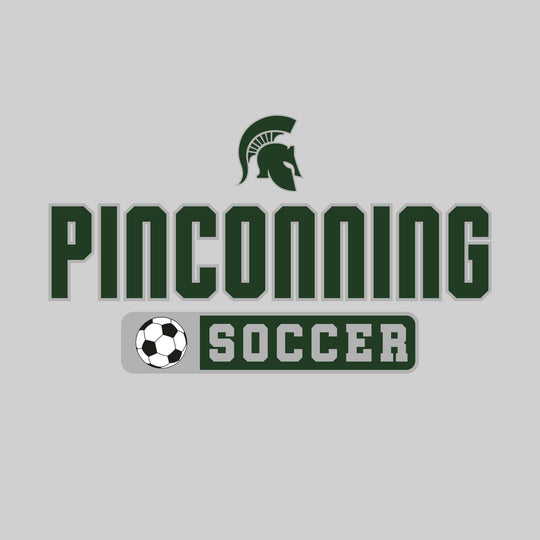 Pinconning Spartans - Soccer - Mascot with School Name Over Soccer
