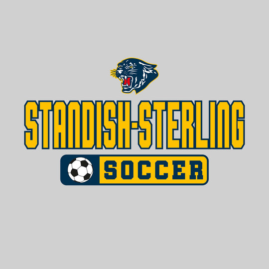 Standish-Sterling Panthers - Soccer - Mascot with School Name Over Soccer
