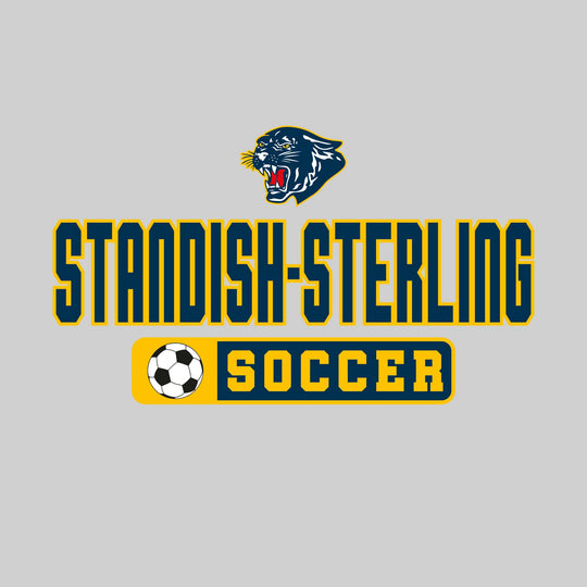 Standish-Sterling Panthers - Soccer - Mascot with School Name Over Soccer