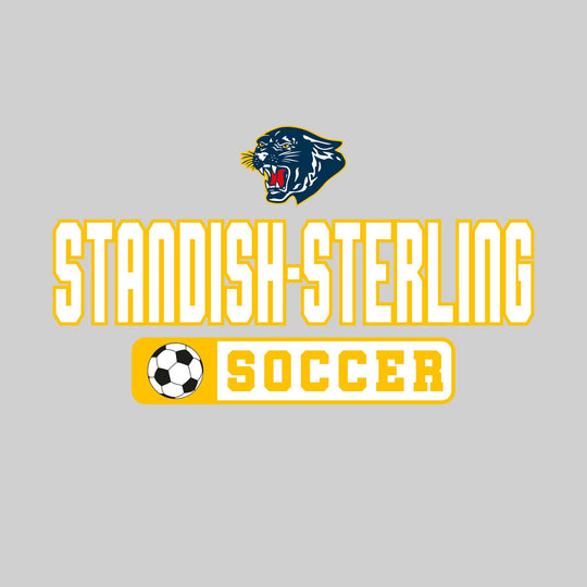 Standish-Sterling Panthers - Soccer - Mascot with School Name Over Soccer