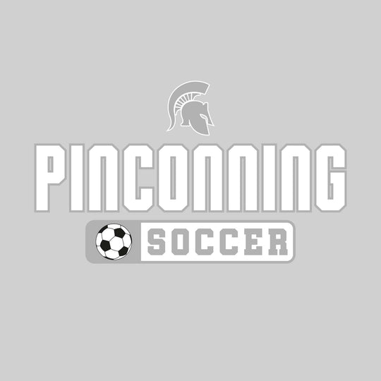 Pinconning Spartans - Soccer - Mascot with School Name Over Soccer