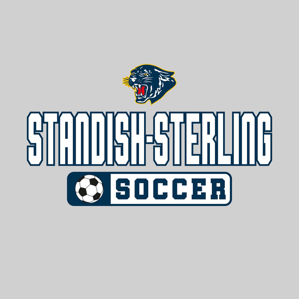 Standish-Sterling Panthers - Soccer - Mascot with School Name Over Soccer