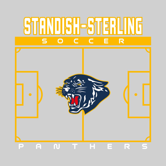 Standish-Sterling Panthers - Soccer - Pitch Lines with School Name &amp; Mascot