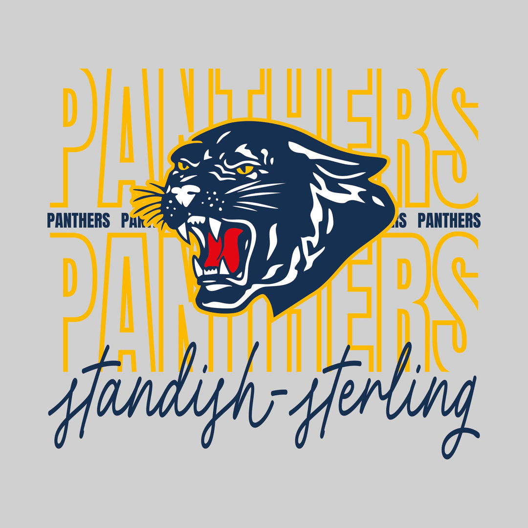 Standish-Sterling Panthers - Spirit Wear - Outlined Panthers with Cursive