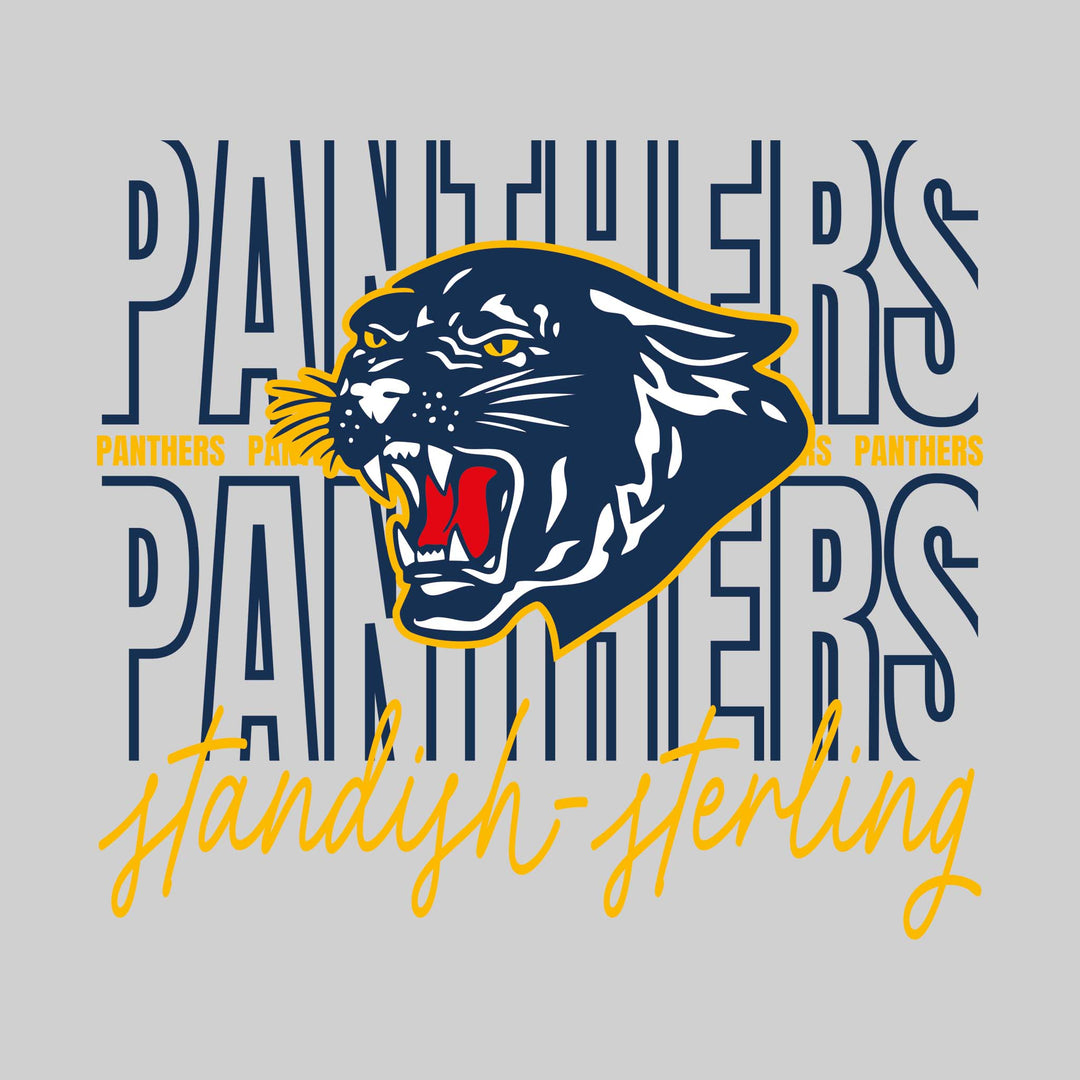 Standish-Sterling Panthers - Spirit Wear - Outlined Panthers with Cursive