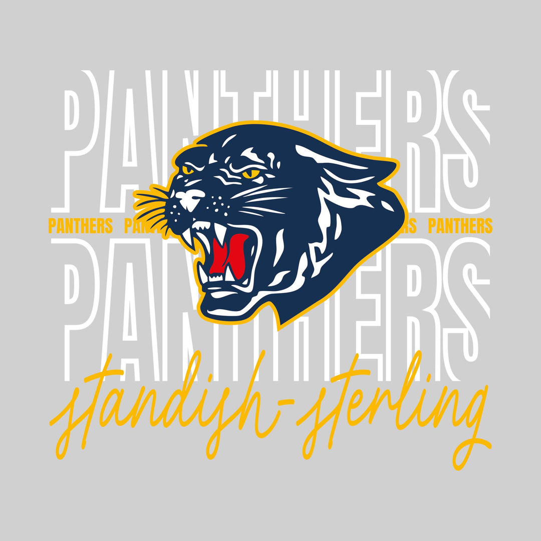 Standish-Sterling Panthers - Spirit Wear - Outlined Panthers with Cursive
