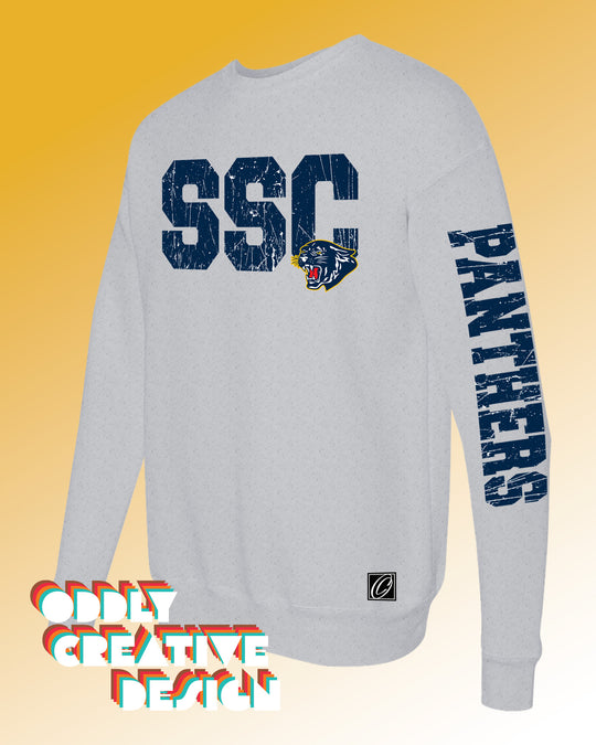 School Acronym with Mascot - Distressed - with Sleeve Print