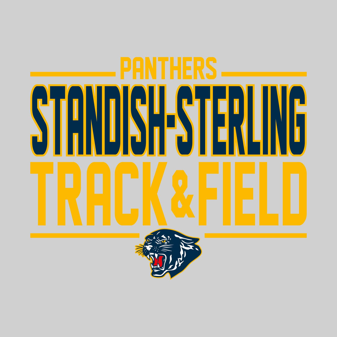 Standish-Sterling Panthers - Track &amp; Field - Bracketed School Name with Lower Mascot