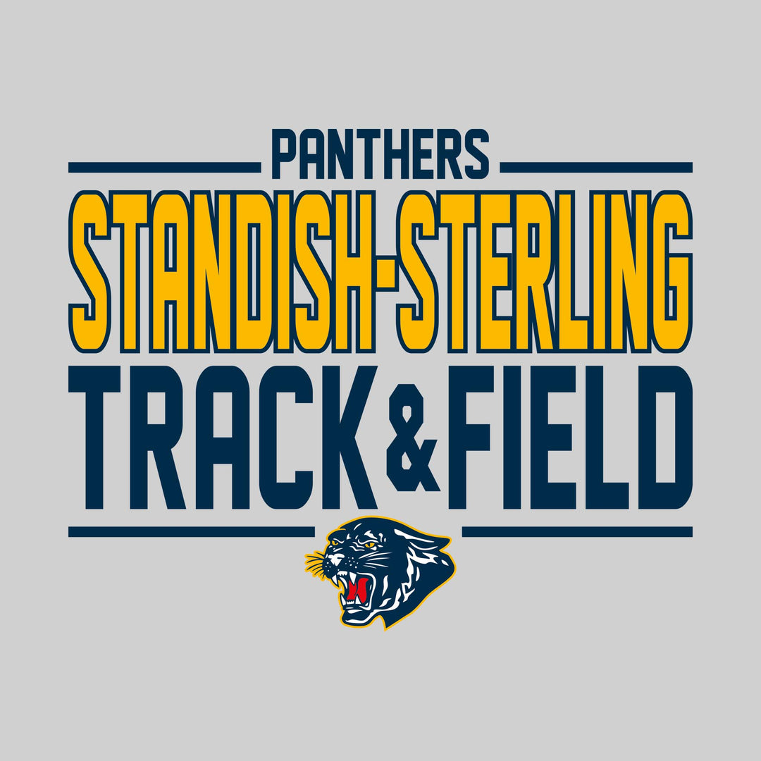 Standish-Sterling Panthers - Track &amp; Field - Bracketed School Name with Lower Mascot