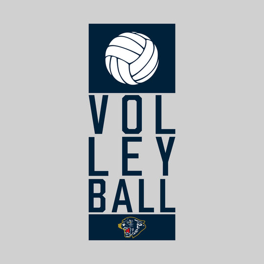 Standish-Sterling Panthers - Volleyball - Stacked Letters with Volleyball and Mascot