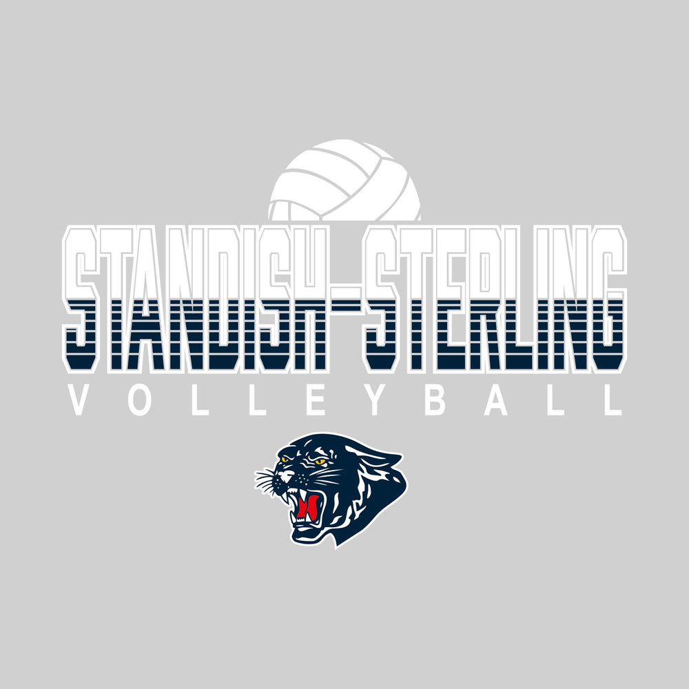 Standish-Sterling Panthers - Volleyball - Striped School Name with Mascot