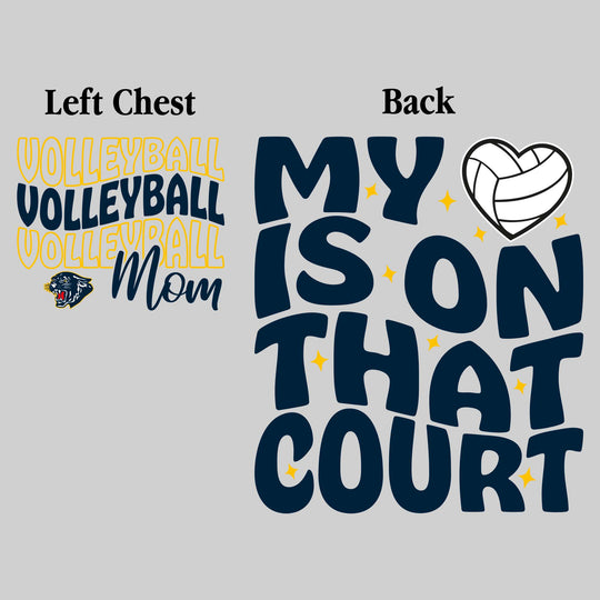 Standish-Sterling Panthers - Volleyball - Volleyball Mom - My Heart is on That Court