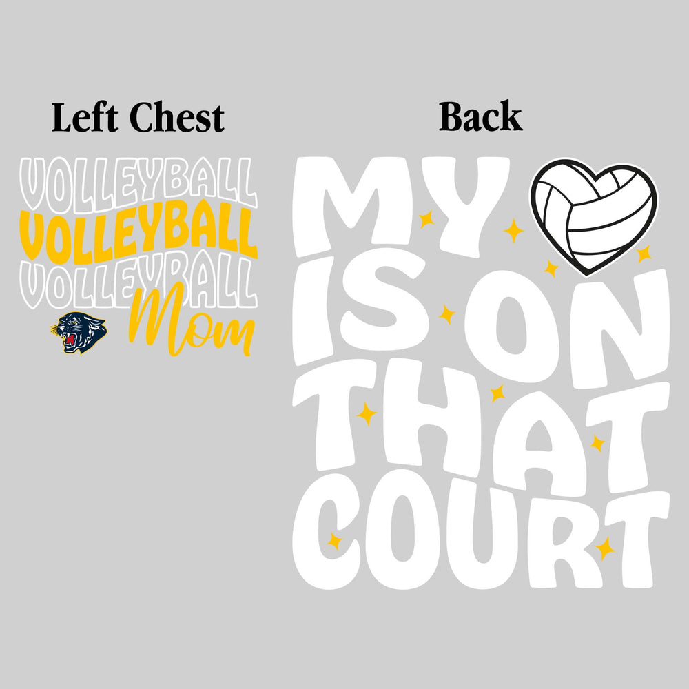 Standish-Sterling Panthers - Volleyball - Volleyball Mom - My Heart is on That Court