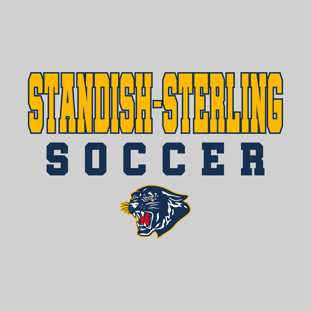 Stanish-Sterling Panthers - Soccer - Outlined School Name with Soccer &amp; Mascot