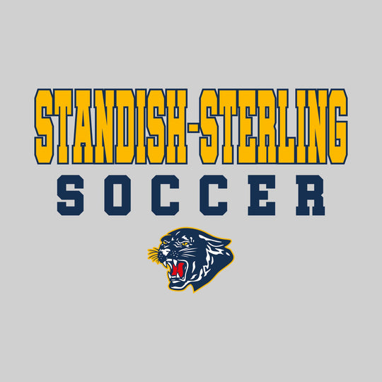 Stanish-Sterling Panthers - Soccer - Outlined School Name with Soccer &amp; Mascot