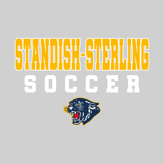 Stanish-Sterling Panthers - Soccer - Outlined School Name with Soccer &amp; Mascot