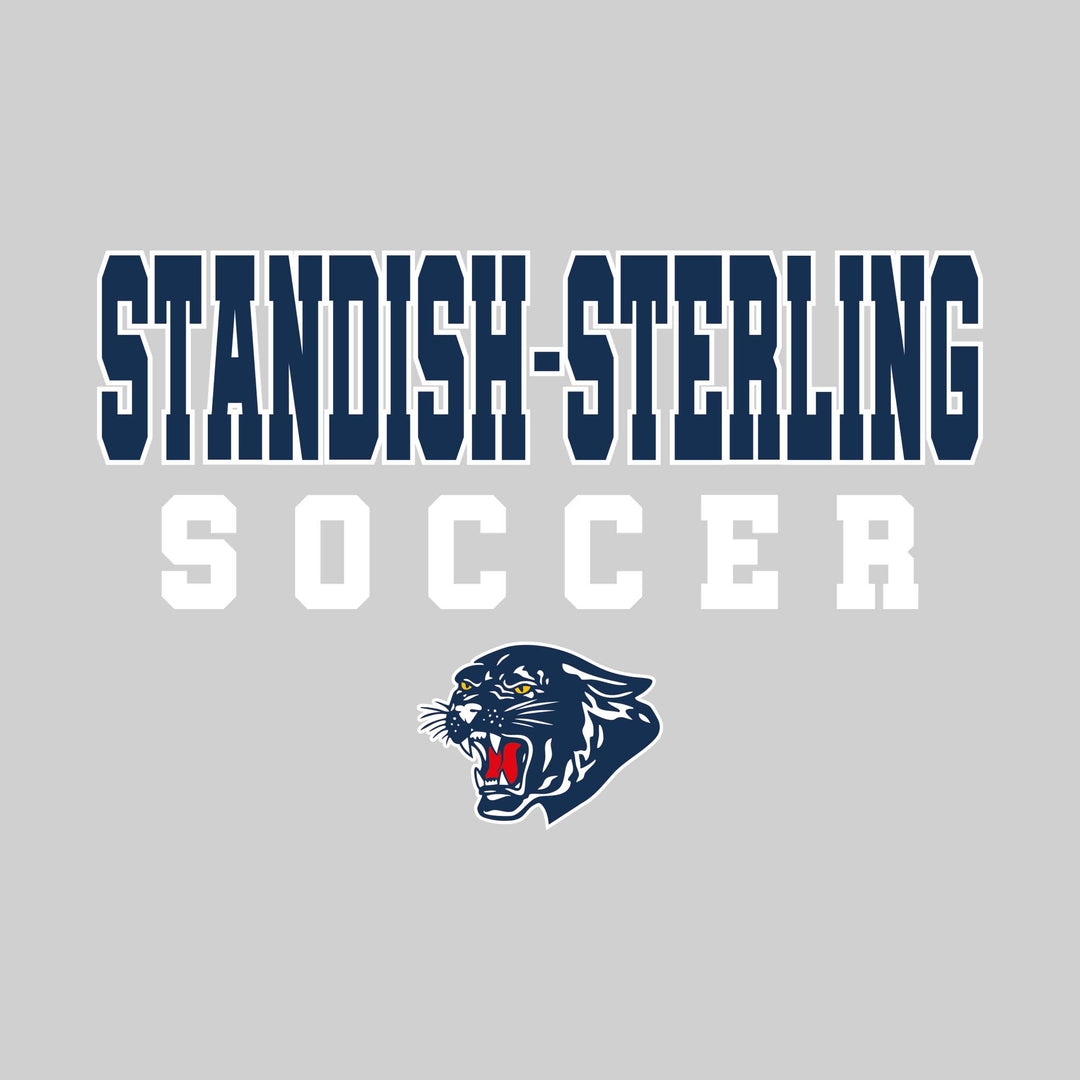 Stanish-Sterling Panthers - Soccer - Outlined School Name with Soccer &amp; Mascot
