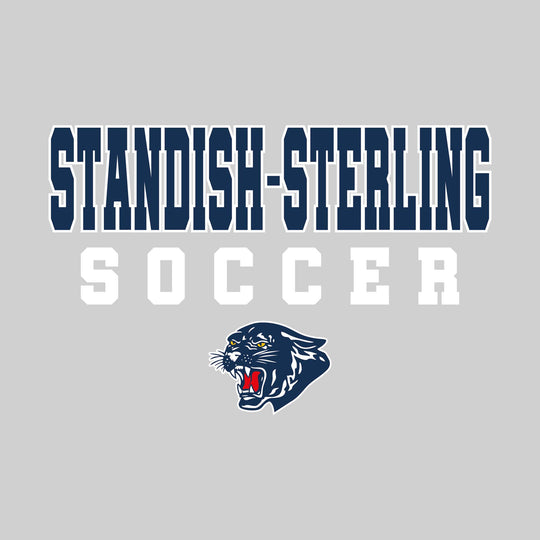 Stanish-Sterling Panthers - Soccer - Outlined School Name with Soccer &amp; Mascot
