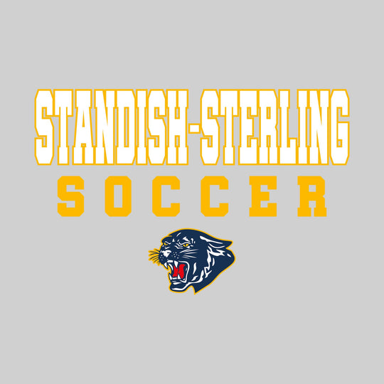 Stanish-Sterling Panthers - Soccer - Outlined School Name with Soccer &amp; Mascot