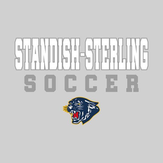 Stanish-Sterling Panthers - Soccer - Outlined School Name with Soccer &amp; Mascot