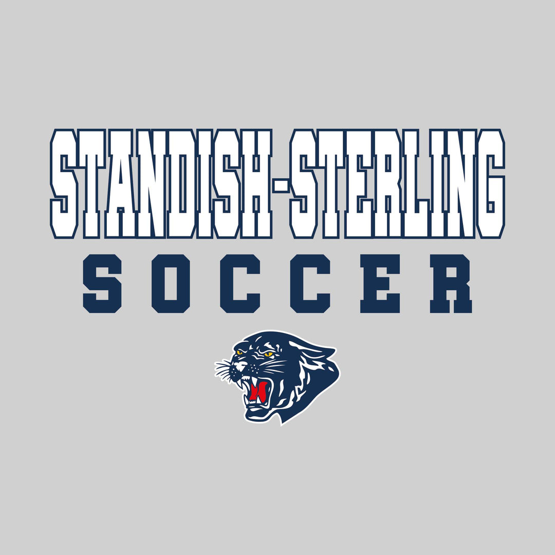 Stanish-Sterling Panthers - Soccer - Outlined School Name with Soccer &amp; Mascot