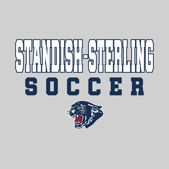 Stanish-Sterling Panthers - Soccer - Outlined School Name with Soccer &amp; Mascot