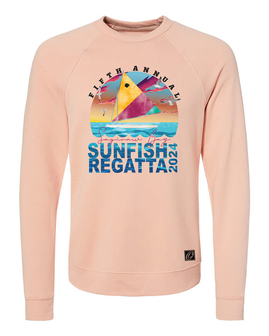 5th Annual Saginaw Bay Regatta - 2024 - Adult Bella Canvas Raglan Sponge Fleece Crewneck Sweatshirt