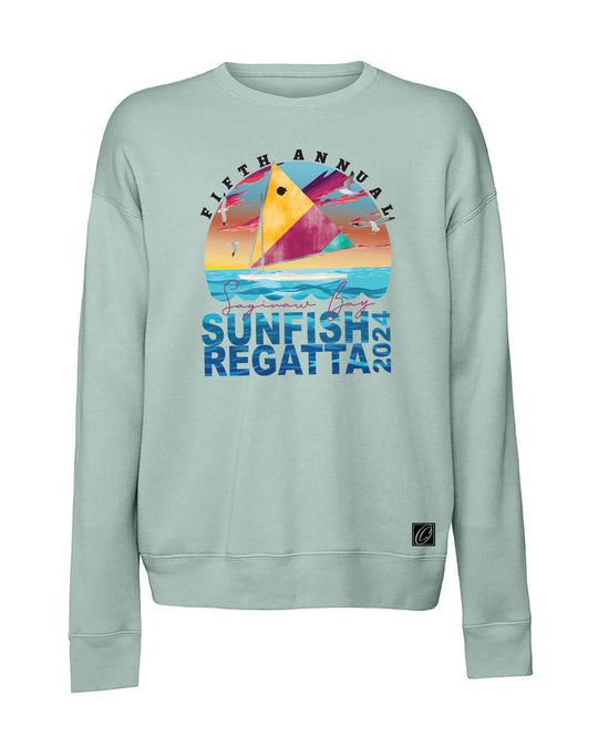 5th Annual Saginaw Bay Regatta - 2024 - Adult Bella Canvas Raglan Sponge Fleece Crewneck Sweatshirt