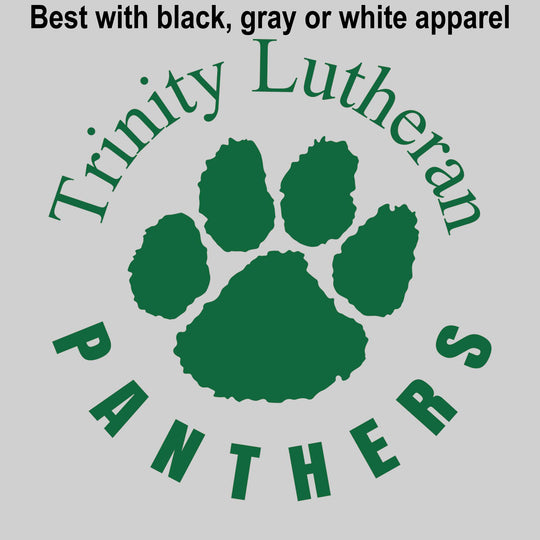 Trinity Lutheran Panthers - Spirit Wear - Circular Text with Paw Print