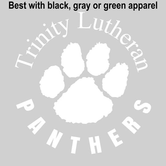 Trinity Lutheran Panthers - Spirit Wear - Circular Text with Paw Print