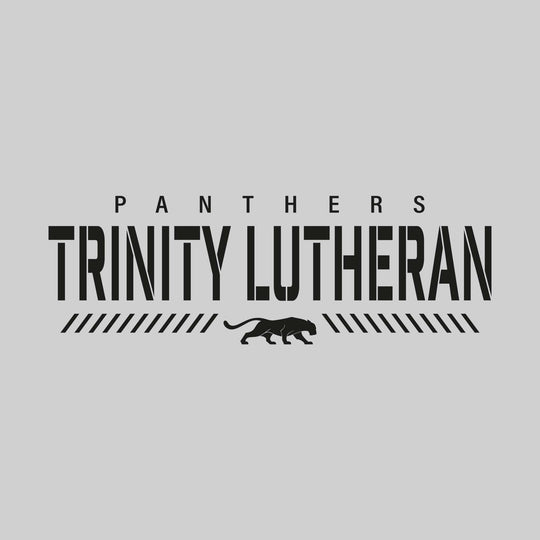 Trinity Lutheran Panthers - Spirit Wear - Stenciled School Name with Mascot