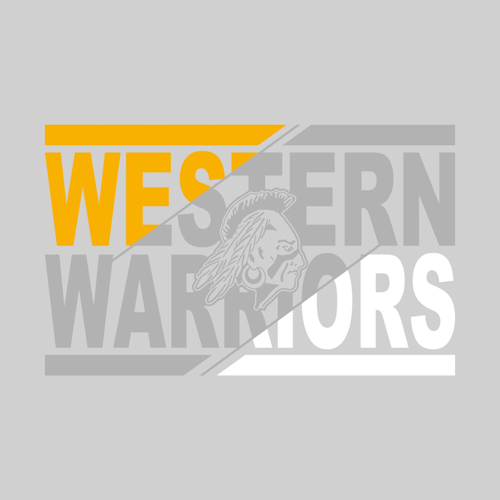 Western Warriors - Spirit Wear - 3-Color Divided with Mascot