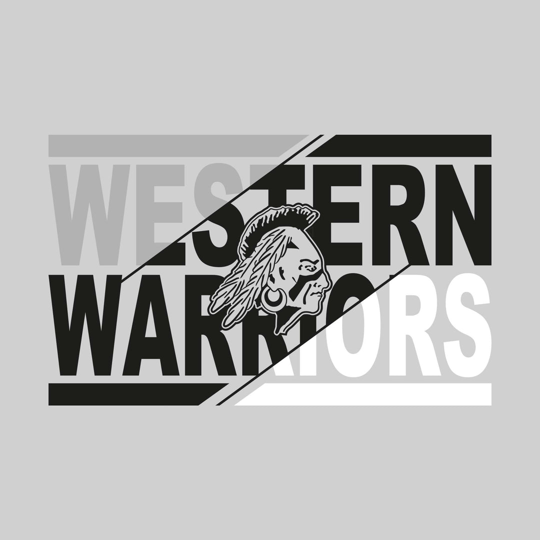 Western Warriors - Spirit Wear - 3-Color Divided with Mascot