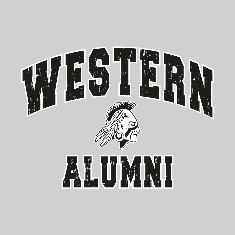 Western Warriors - Alumni - Arched School Name Over Mascot