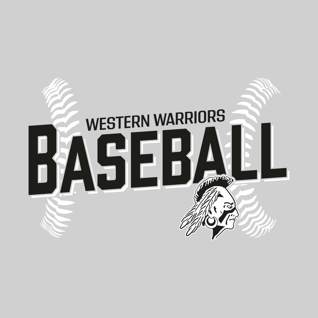 Western Warriors - Baseball - Angled Baseball with Baseball Stitches