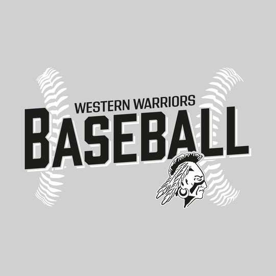 Western Warriors - Baseball - Angled Baseball with Baseball Stitches