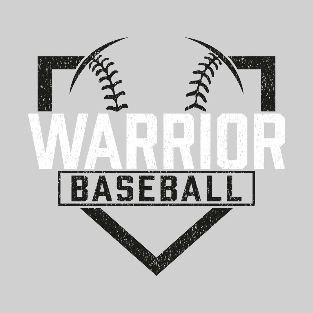 Western Warriors - Baseball - Home Plate with Mascot Name - Distressed