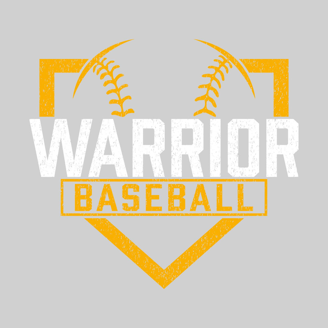 Western Warriors - Baseball - Home Plate with Mascot Name - Distressed