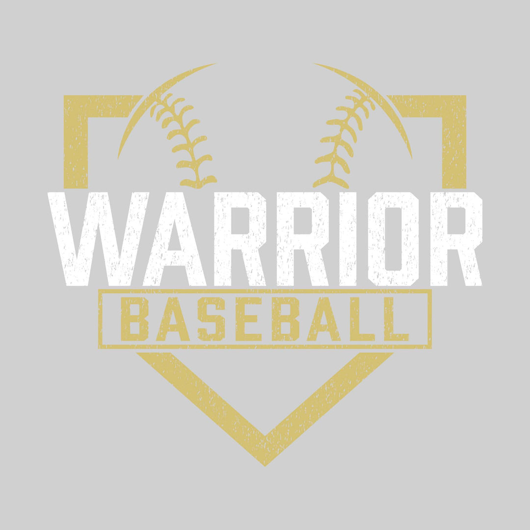 Western Warriors - Baseball - Home Plate with Mascot Name - Distressed